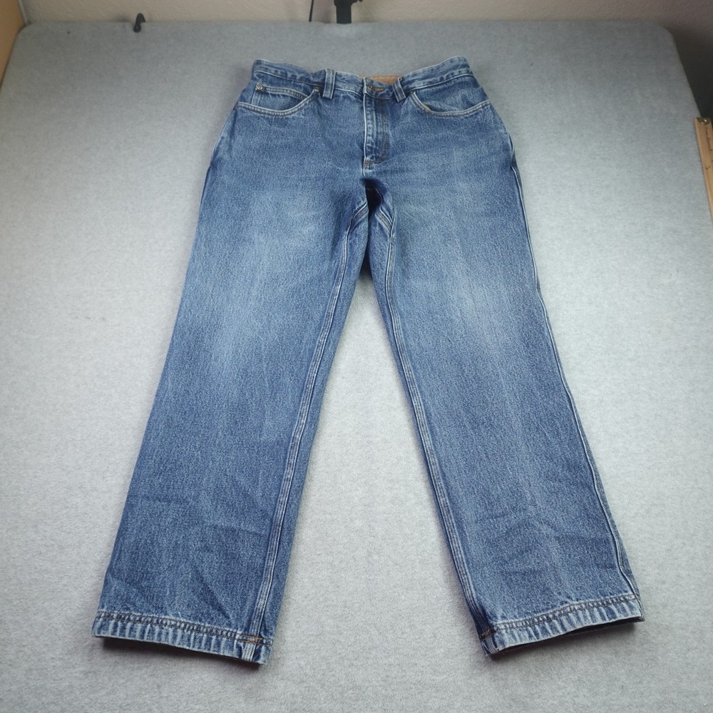 Duluth Trading Co Jeans Mens 34x28 Blue Workwear Straight‎ Leg Denim